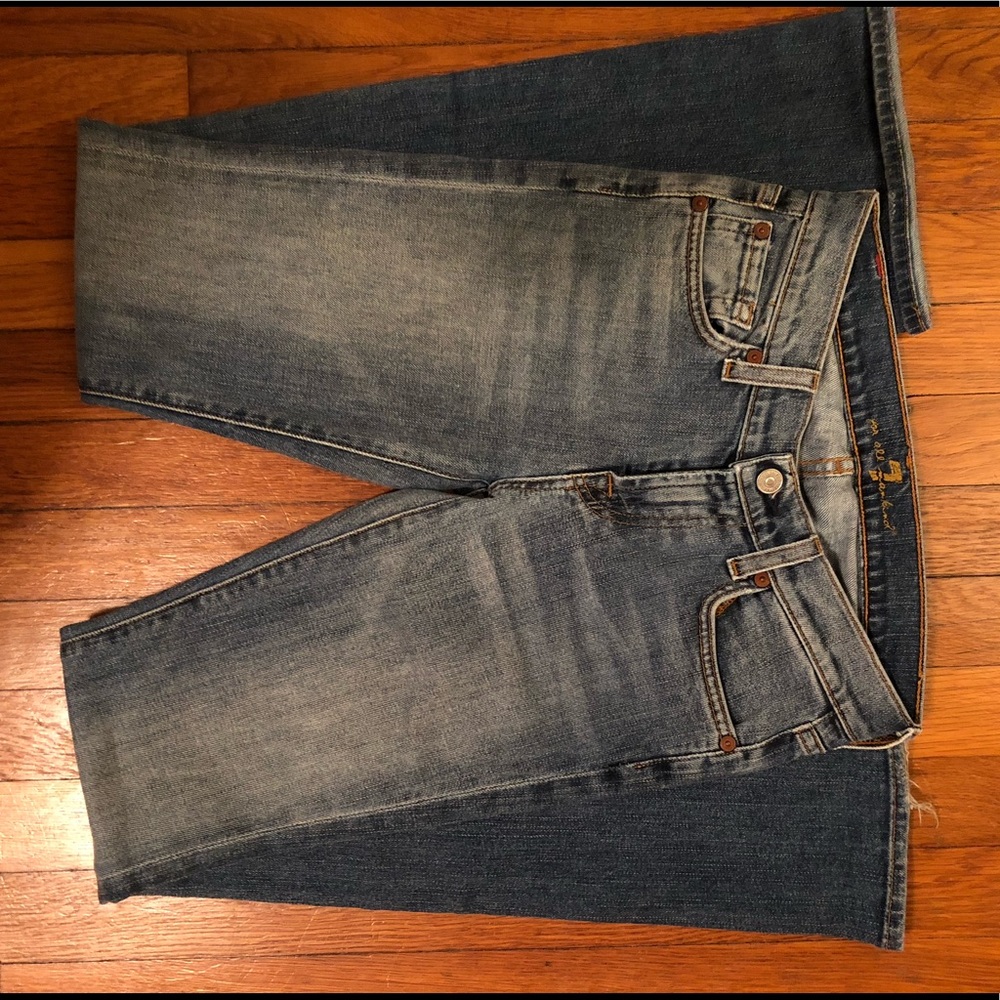 7 for all Mankind bell bottom jeans light wash
